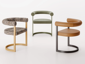 DHARMA - Leather chair with armrests by Ronda Design - view 3